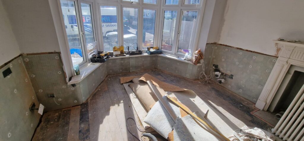 Damp Proofing Membrane in Living Room