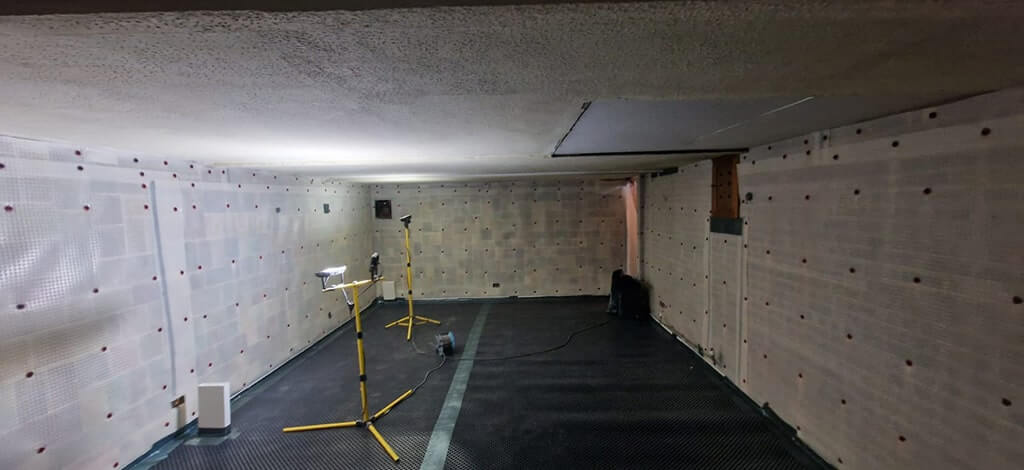 Waterproofing System in a Basement in Southampton